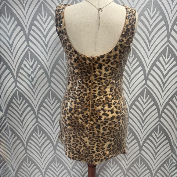 NWOT Princess Polly Cinematic Leopard Sequin Mini Dress - Picture 7 of 10